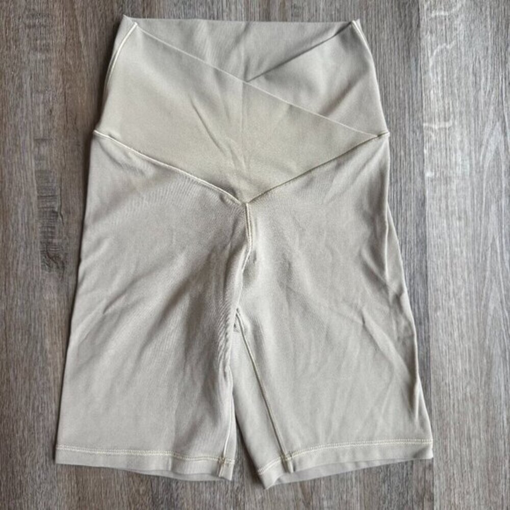 Aerie Offline Tan High Rise Bike Short Small
